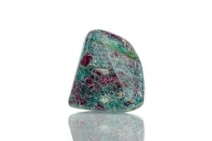 macro mineral stone ruby on a white background photo