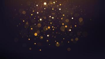 Abstract Gold Bokeh Scattered, Widescreen Version, Vector Illustration