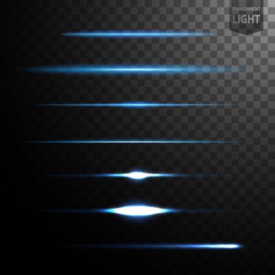 Abstract Blue Light Lines Isolated, Easily Transferred to Your Project, Vector Illustration