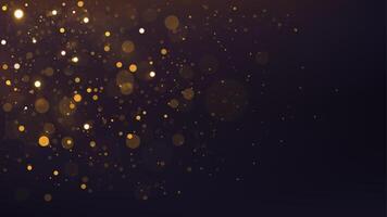 Abstract Gold Bokeh Scattered, Widescreen Version, Vector Illustration