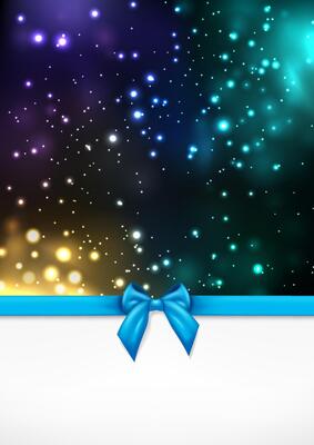 Abstract Sparkling Lights Greeting Card, Vector Illustration
