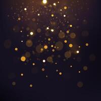 Abstract Gold Bokeh Scattered, Widescreen Version, Vector Illustration