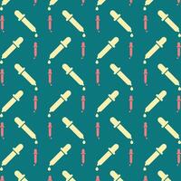 Dropper symbol trendy repeating pattern beautiful vector illustration blue background