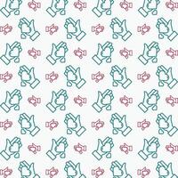 Donation symbol multicolor decorative trendy red repeating pattern vector illustration