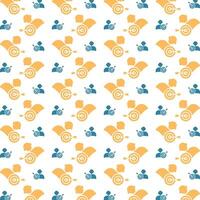 Goal icon trendy repeating pattern colorful vector illustration background