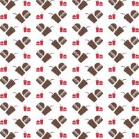 Burger with soft drink red brown repeating trendy pattern beautiful vector illustration