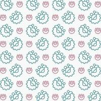 Staffing symbol multicolor decorative trendy red repeating pattern vector illustration
