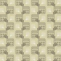 Accountant symbol multicolor decorative trendy repeating pattern vector illustration
