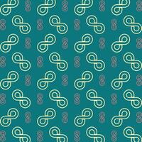 Infinity loop trendy repeating pattern beautiful vector illustration blue background