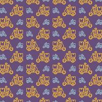 Delivery man sign trendy repeating apparel pattern multicolor vector illustration background