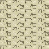 Bucket symbol multicolor decorative trendy repeating pattern vector illustration