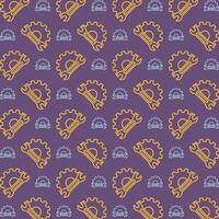 Wrench sign trendy repeating apparel pattern multicolor vector illustration