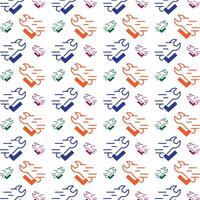 Fast repair multicolor repeating trendy pattern stylist vector illustration background