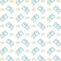 Cleaning cloth trendy repeating fashion blue pattern vector illustration background