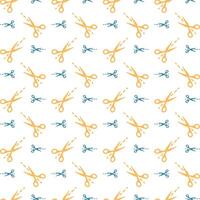 Scissors cut icon trendy repeating pattern colorful vector illustration background