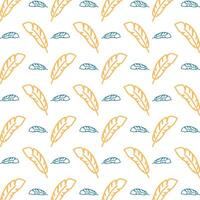 Feather icon trendy repeating pattern colorful vector illustration background