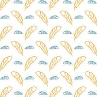 Feather icon trendy repeating pattern colorful vector illustration background