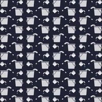 The Bucket modern repeating stylish trendy pattern vector illustration black background