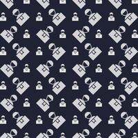 Delivery man modern repeating stylish trendy pattern vector illustration black background