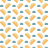 Bed icon trendy repeating pattern colorful vector illustration background