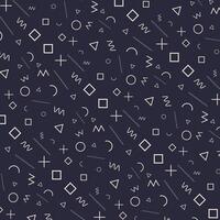 Modern memphis repeated stylish trendy pattern beautiful vector illustration background