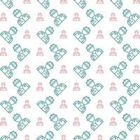 Construction worker icon repeated stylish trendy pattern beautiful vector illustration background
