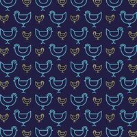 Chicken elements multicolor trendy pattern vector illustration background