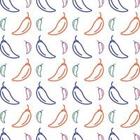 Chili pepper multicolor repeating trendy pattern stylist vector illustration