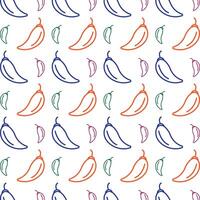 Chili pepper multicolor repeating trendy pattern stylist vector illustration