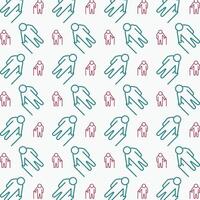 Retirement symbol multicolor decorative trendy red repeating pattern vector illustration