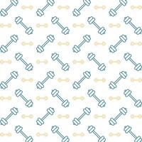 Barbell Dumbell icon trendy repeating pattern colorful vector illustration background