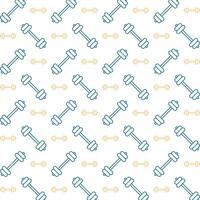 Barbell Dumbell icon trendy repeating pattern colorful vector illustration background