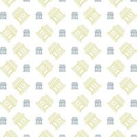 Store icon repeated lovely trendy pattern beautiful vector illustration background