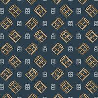 Lift icon trendy repeating pattern orange color vector illustration background