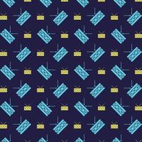 Toy drum elements multicolor trendy pattern vector illustration background