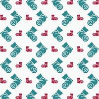 Haystack symbol multicolor decorative trendy red repeating pattern vector illustration