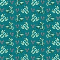 Cow symbol trendy repeating pattern beautiful vector illustration blue background