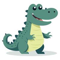 Cartoon crocodile vector illustration.