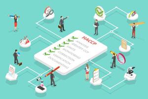 3D Isometric Flat Vector Conceptual Illustration of HACCP - Hazard Analysis and Critical Control Points.