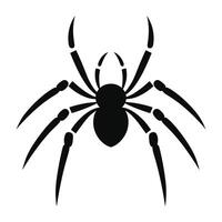 AI generated Spider black Silhouette vector. vector