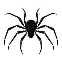 AI generated Spider black Silhouette vector. vector