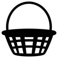 Easter basket black Silhouette vector