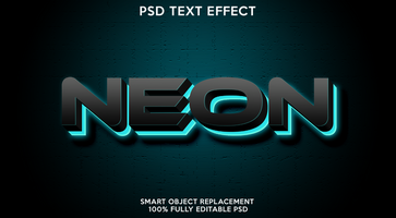 efeito de texto neon psd