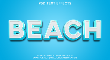 beach ttext effect template psd