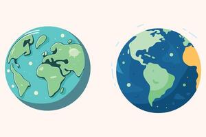 Cartoon planet earth vector illustration.