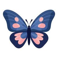 Cute butterfly sticker cartoon vector illustration.