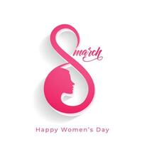 womens day greeting card design in creative style vector