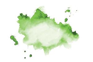 green watercolor stain texture background vector illustration