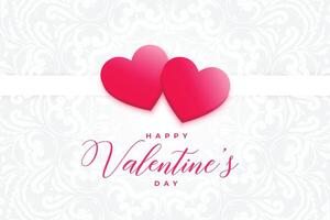 valentines day love hearts greeting card design vector