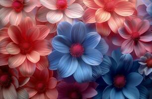 AI generated Flowers Adorning Wall photo